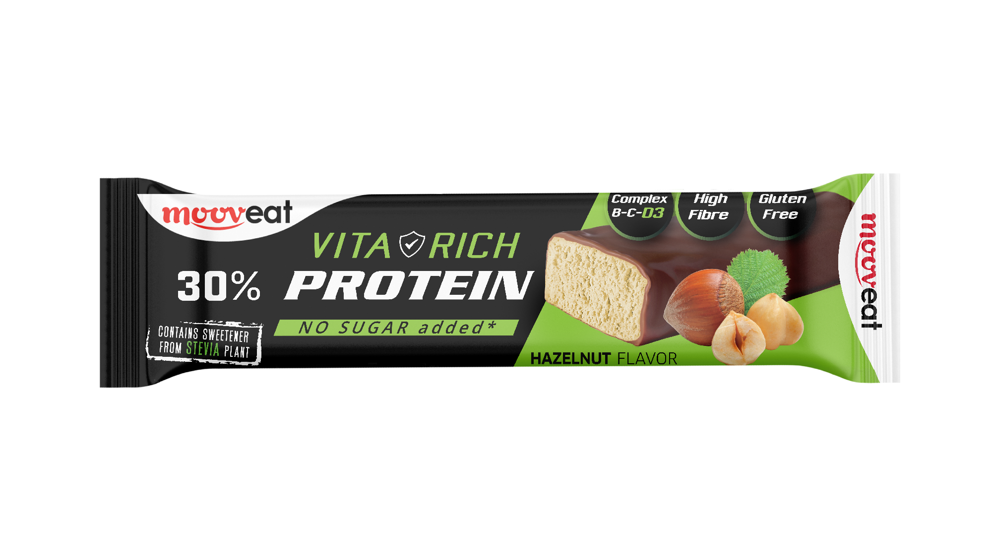 3D_Hazelnut_FINAL Vita-Rich Protein Bar - Hazelnut 30% Πρωτεΐνη (60g) - Image 1